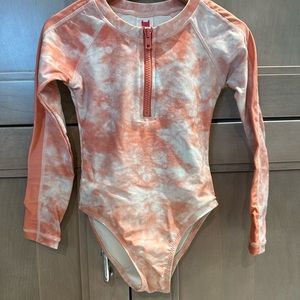 One piece girls swimwear.